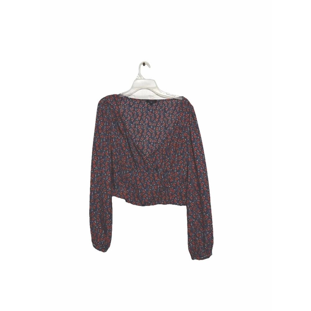 Anthropologie En Saison Women's Floral Long Sleeve V Neck Size Large Boho